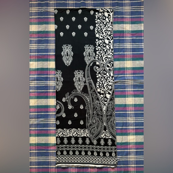 Firdous Printed Multi Use Accessory Scarf Runner Hijab Sarong Wrap Paisley like - Picture 2 of 10